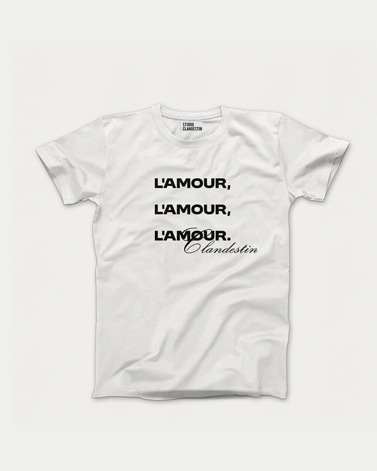 Tee-shirt "AMOUR 2026" Blanc