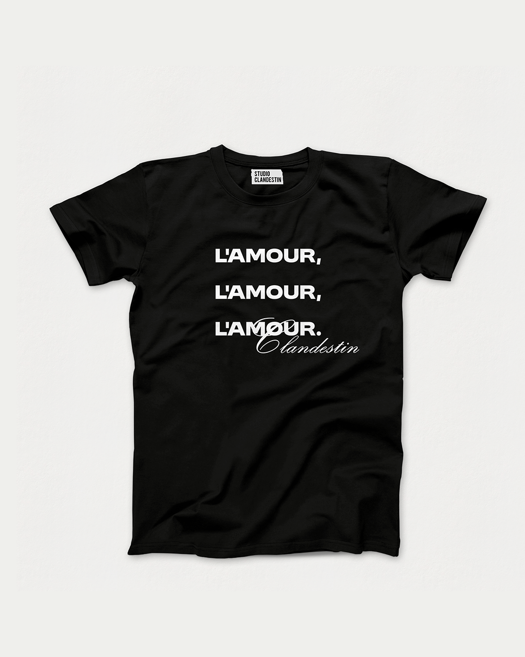 Tee-shirt "AMOUR 2026" Noir