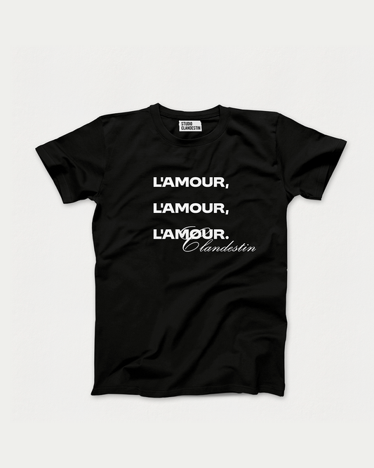 Tee-shirt "AMOUR 2026" Noir