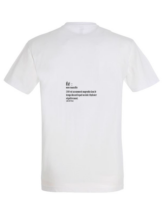 Tee-shirt "DEFINITION DE L'ETE" blanc
