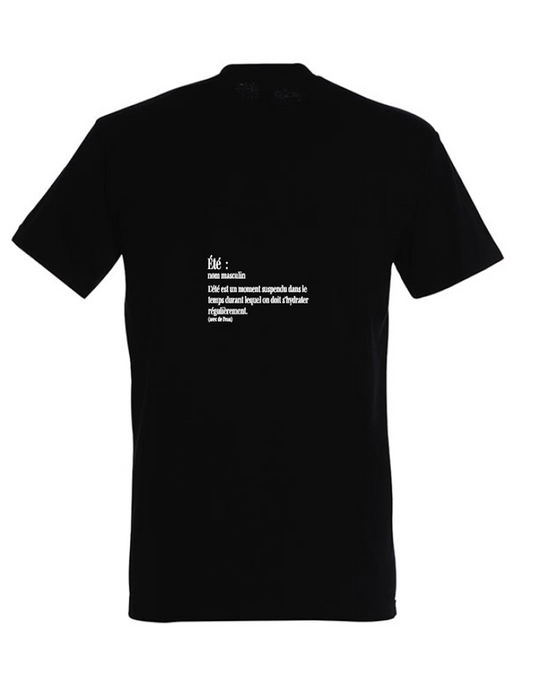 Tee-shirt "DEFINITION DE L'ETE" noir